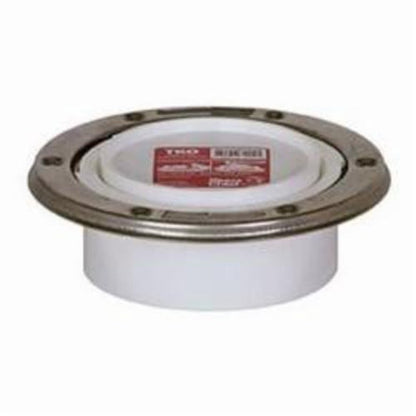 Adjustable Knockout Closet Flange, 4 in, Hub, PVC