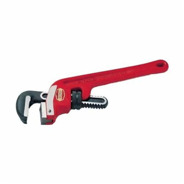 E-14 End Pipe Wrench, 2 in, 14 in OAL, Floating Forged Hook Jaw, Cast Iron Handle, Red