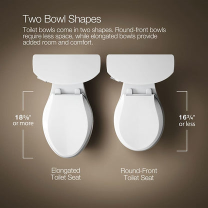 Reach 0.8 / 1.28 GPF Dual Flush One Piece Elongated Toilet with Actuator Flush - Less Seat