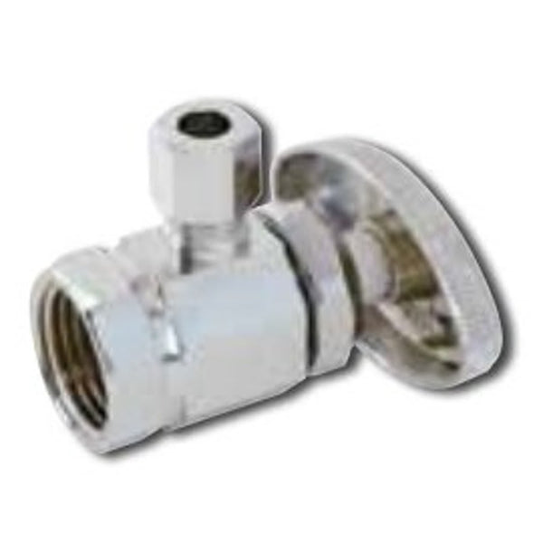 Multi Turn Angle Stop, 1/2 x 3/8 in, FNPT x Comp, Chrome