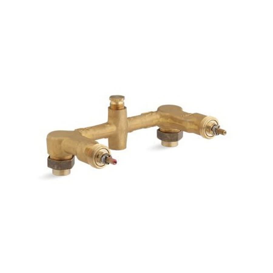 Widespread In-Wall Valve System, 1/2 in Inlet, 45 psi, 10 gpm, Brass Body