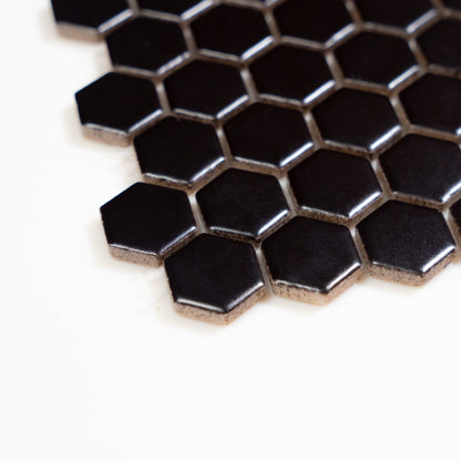 1x1 Black Hexagon