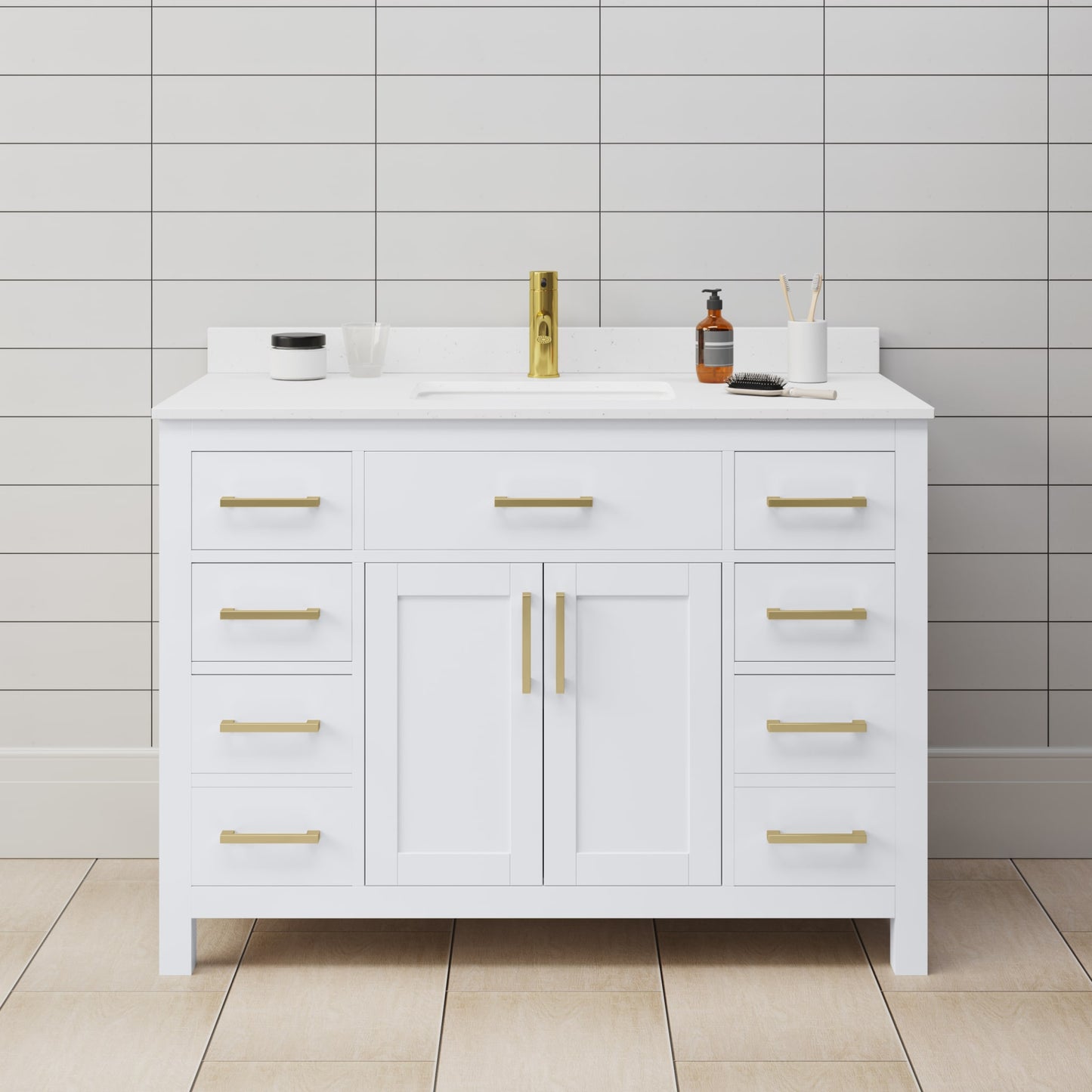 Beckett Single Bathroom Vanity - 48W x 35H x 22D