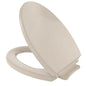 Toilet Seat, Elongated Bowl, Closed Front, With Cover, Plastic, Off-White