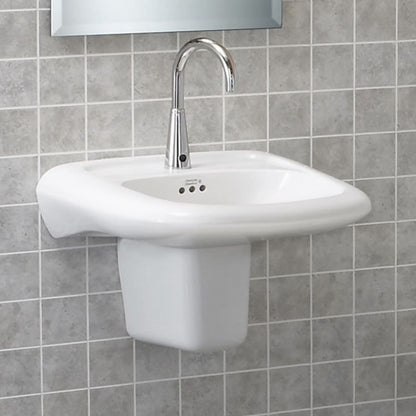 Murro 21-1/4" Porcelain Wall Mounted Bathroom Sink with 1 Faucet Hole - Less Shroud