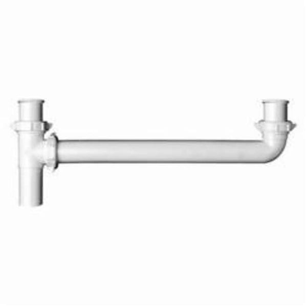 Continuous Waste, End Outlet, 1-1/2 in, ABS, Black