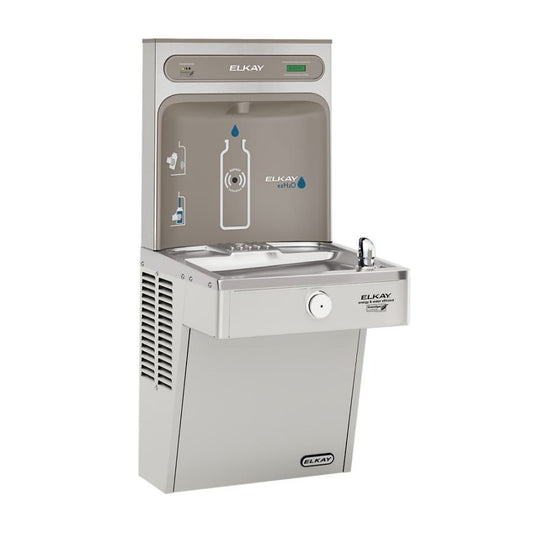 ezH2O Bottle Filling Station and Single High Efficiency Vandal-Resistant Cooler Filtered Refrigerated Stainless