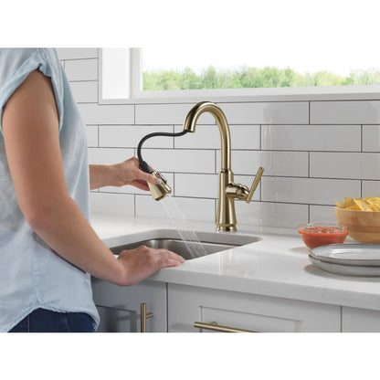 Coranto 1.8 GPM Single Hole Pull Down Bar Faucet with Magnetic Docking Spray Head