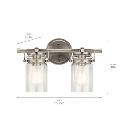 Brinley 2 Light 16" Wide Bathroom Vanity Light