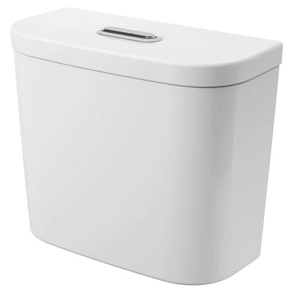 Essence Toilet Tank, Bowl Mount, 12 in Rough, Top Push Button, 1/1.28 gpf Dual Flush, Alpine White