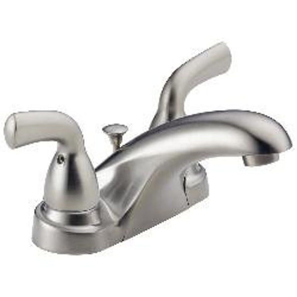 Foundations® Centerset Lavatory Faucet, ADA, 2 Handle, 3-Hole, 1.2 gpm, Stainless