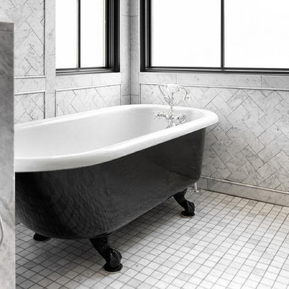 Marble Carrara White Oval, Straight Edge 1 1/2X3/4 Polished