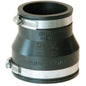 Transition Coupling, 4 x 3 in, Cast Iron/Plastic x Cast Iron/Plastic, Flexible PVC