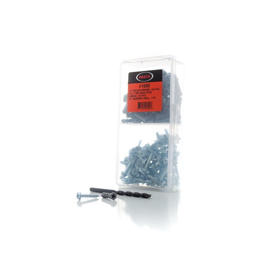 Screw Anchor Kit, #10 , Electrogalvanized