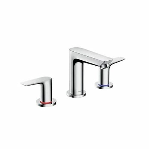 Talis E 150 Widespread Lavatory Faucet, ADA, 2 Handle, 3-Hole, 1.2 gpm, Polished Chrome