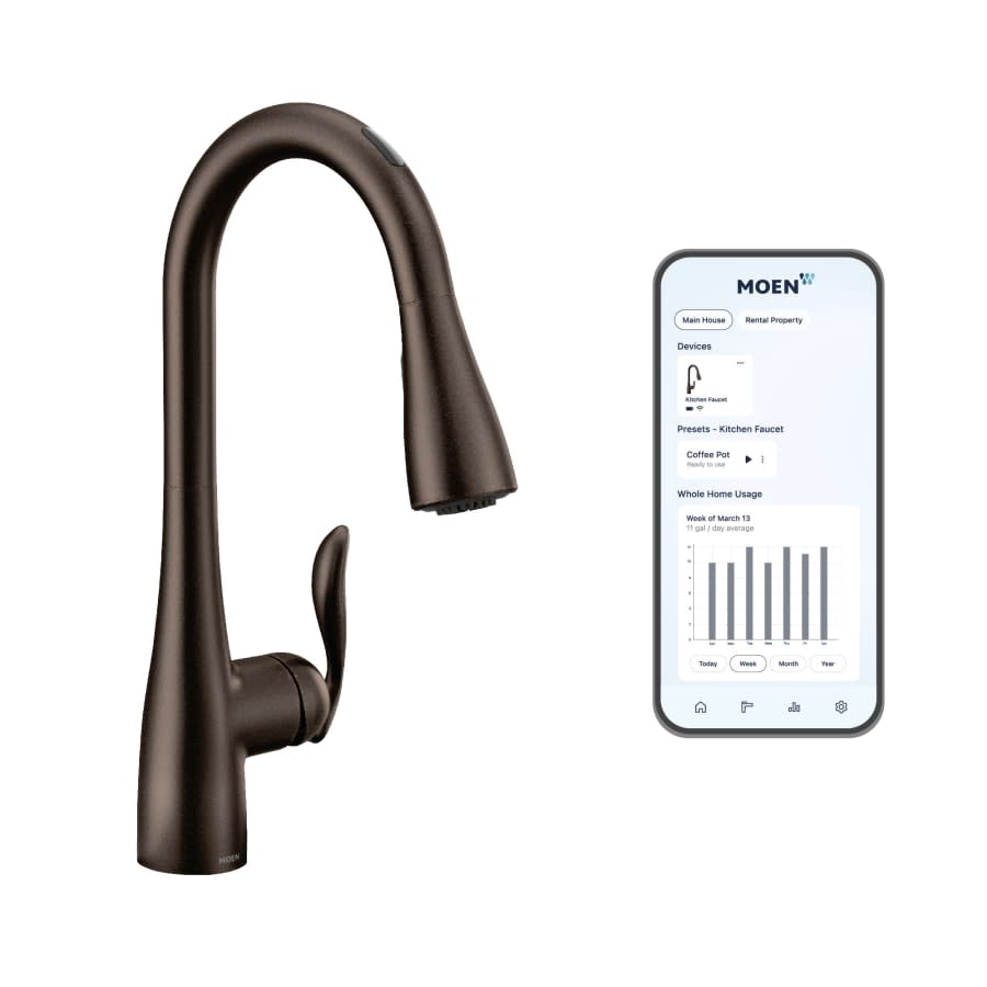 Arbor Smart Faucet 1.5 GPM Single Hole Pull Down Kitchen Faucet with Voice Control