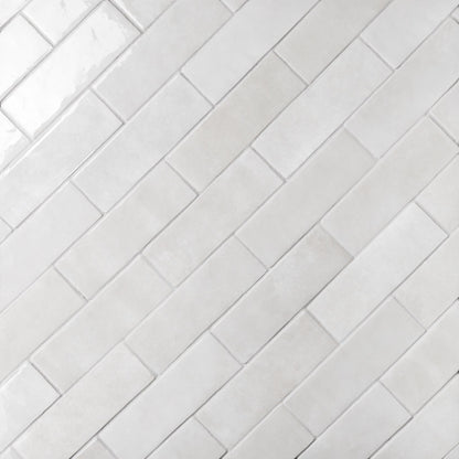Cloé 2.5" x 8" Glossy Ceramic Tile in Baby Blue