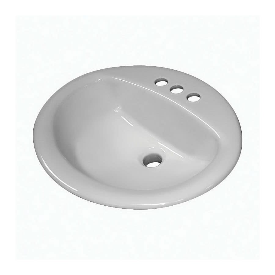 BASYS® Top Mount Lavatory Sink, ADA, 20 x 17 x 7-1/2 in, Vitreous China, White
