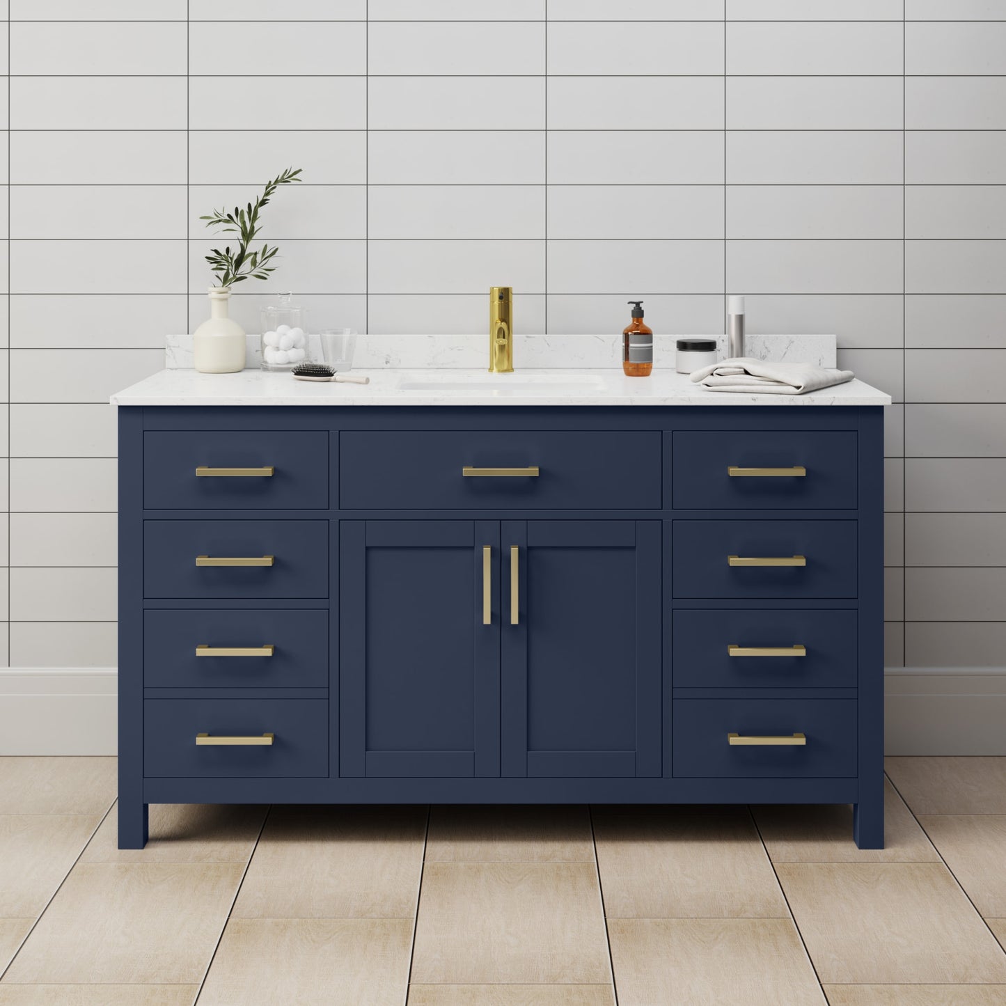 Beckett Single Bathroom Vanity - 60W x 35H x 22D