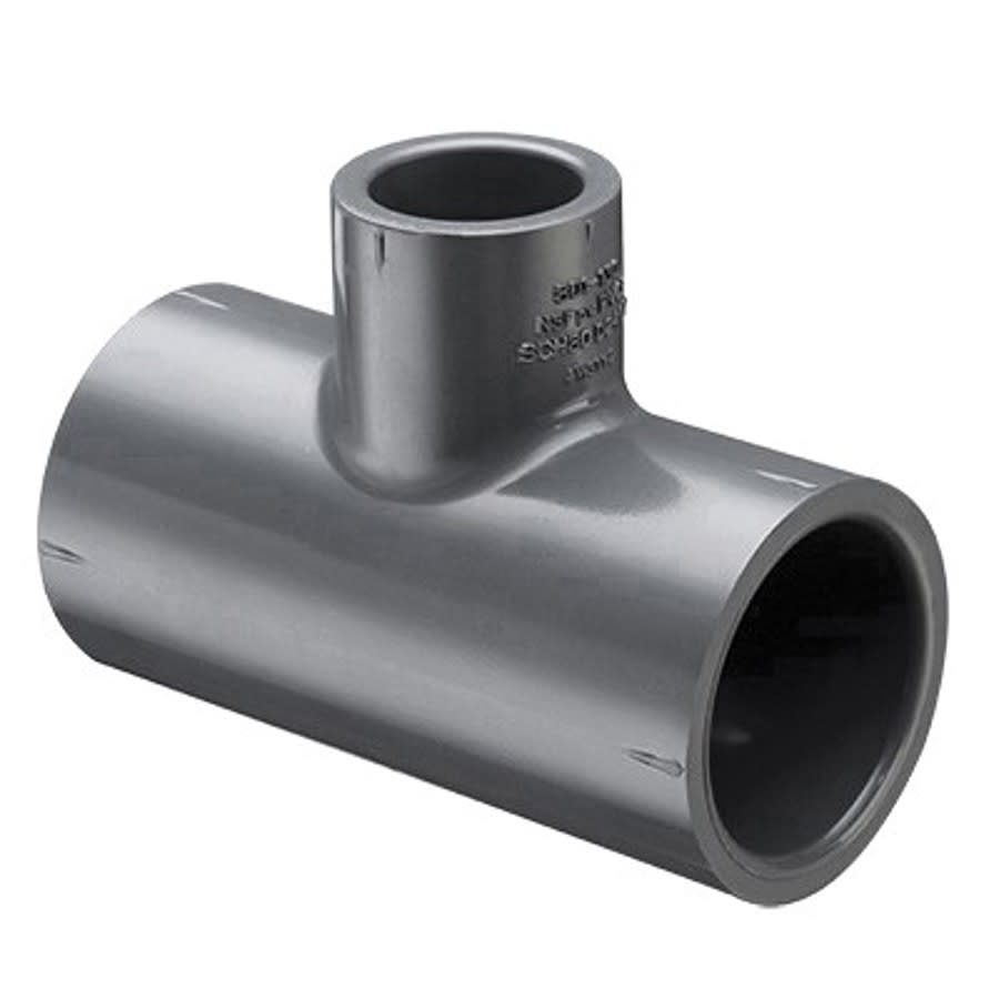 Tee, 2 x 1 in, Socket, SCH 80/XH, PVC