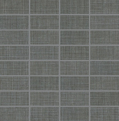 Fabric Art Modern Textile Dark Gray Straight Joint 1X3 Matte
