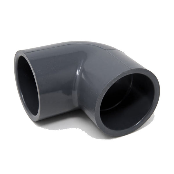 90 deg Elbow, 3 in, Socket, SCH 80/XH, PVC