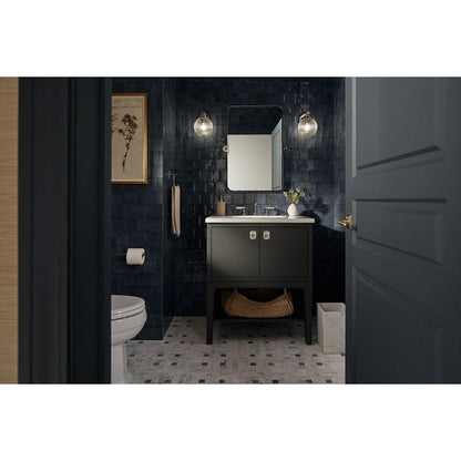 Castia™ by Studio McGee Wall Mount Lavatory Faucet, ADA, 2 Handle, 3-Hole, 1.2 gpm, Vibrant Brushed Moderne Brass