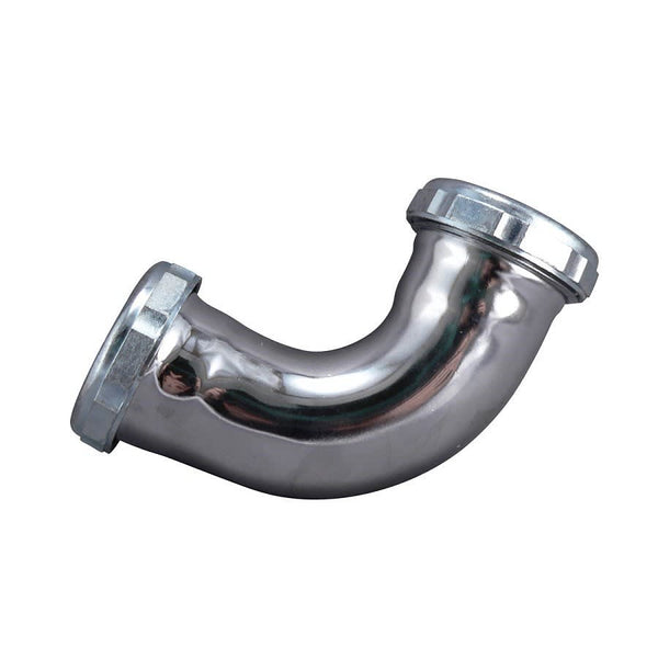 90 deg Tubular Elbow, 1-1/2 in, 22 ga, Chrome