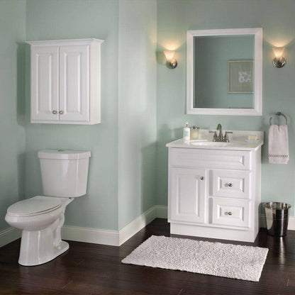 Hampton 36 in. W x 21 in. D x 33.5 in. H Bath Vanity Cabinet without Top in White