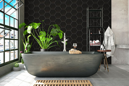 Hexley Graphite Hexagon Tile