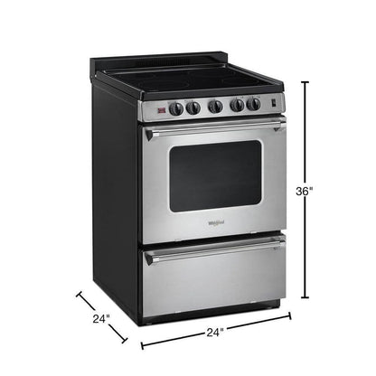 Whirlpool 24” Elec Slide In Range