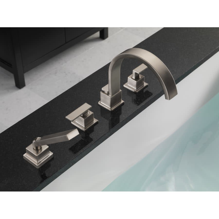 Vero Deck Mounted Roman Tub Filler Trim with Hand Shower