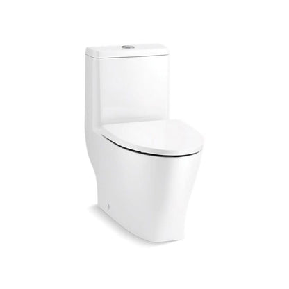 Reach™ One Piece Toilet, Floor Mount, 12 in Rough, Elongated Bowl, Left Hand Lever, 0.8/1.28 gpf Dual Flush, White