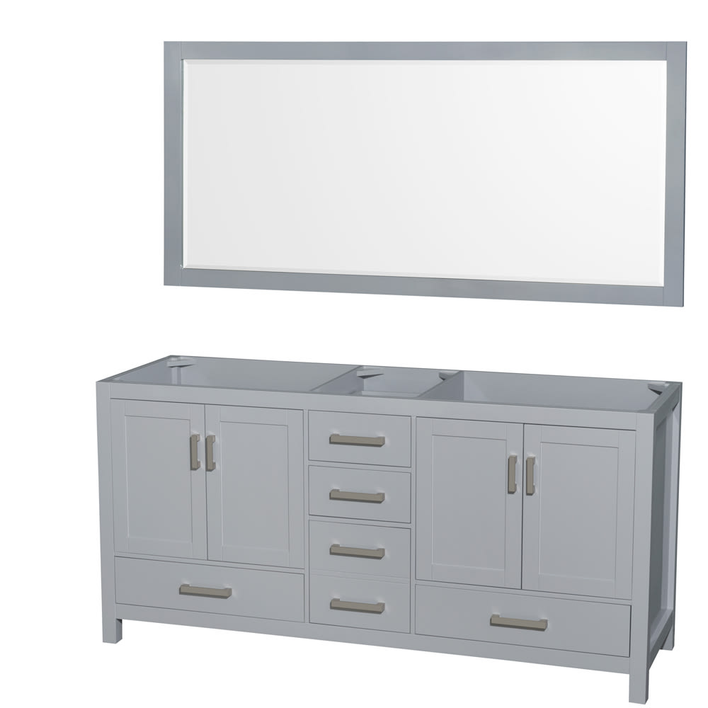Sheffield Double Bathroom Vanity - 70.75W x 35H x 21.5D