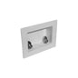 Switch Hitter® Unassembled Washing Machine Outlet Box With MNPT Valves, Plastic, White