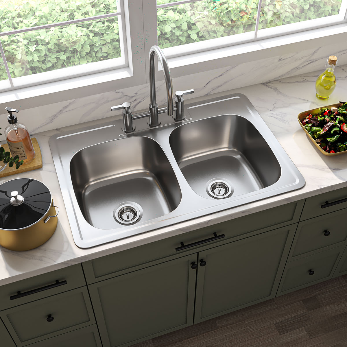 Double Bowl 18G 50/50 - 3322