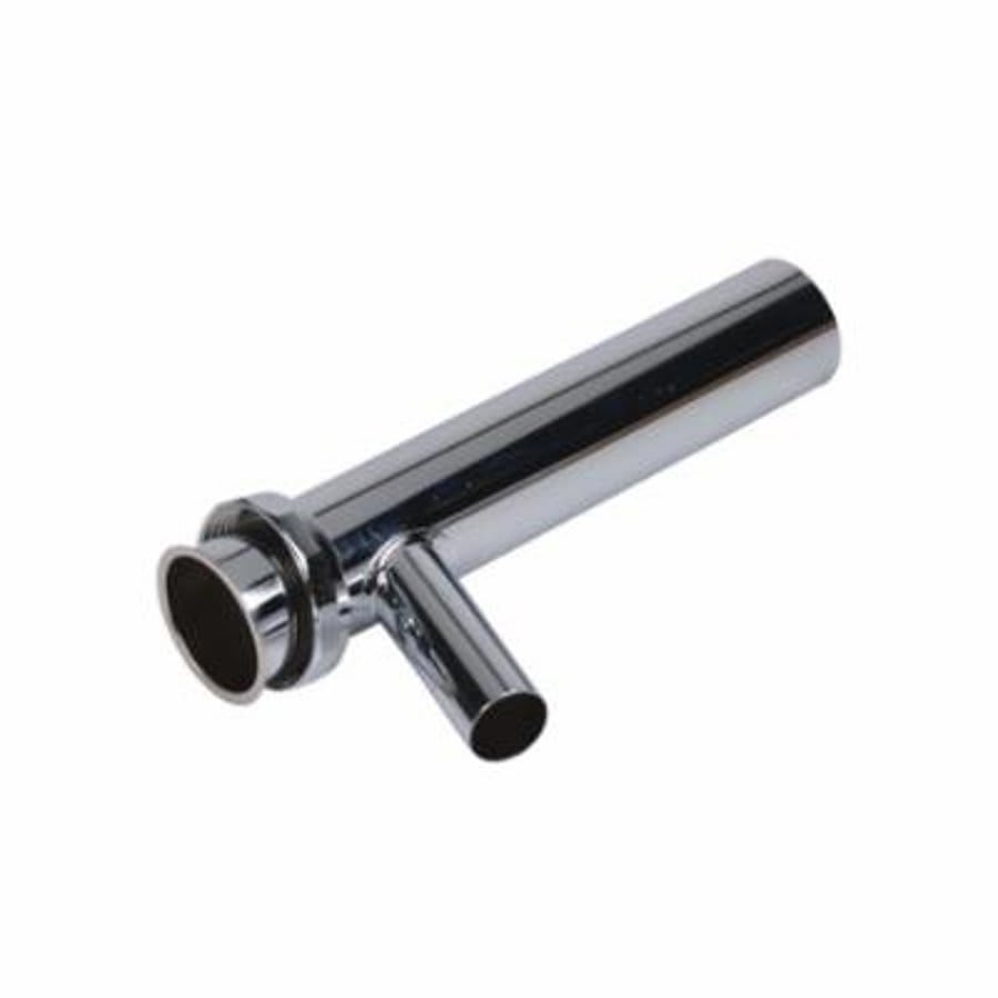 Tubular Branch Tailpiece, 1-1/2 in, Tube x Slip Joint, 20 ga, Chrome