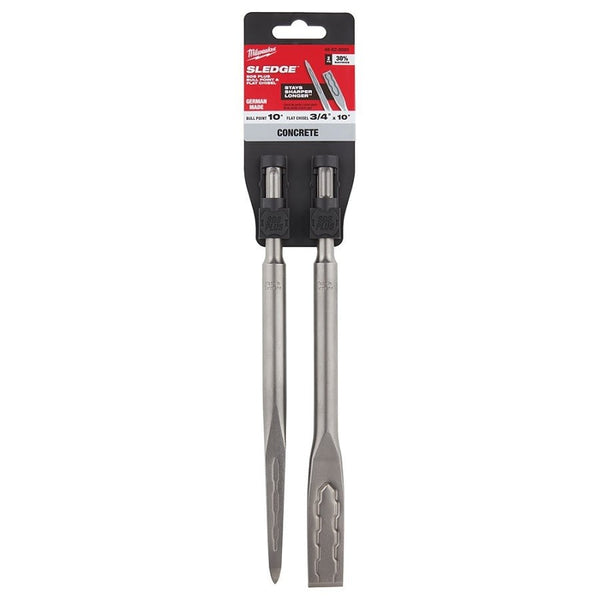 SDS-PLUS SLEDGE™ Single Ended Bull Point and Flat Chisel Set