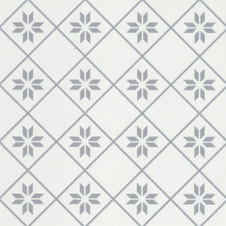 GEOMETRY PETAL GRAY 10X10