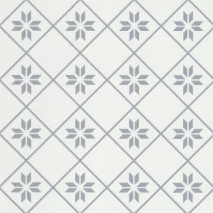 GEOMETRY PETAL GRAY 10X10