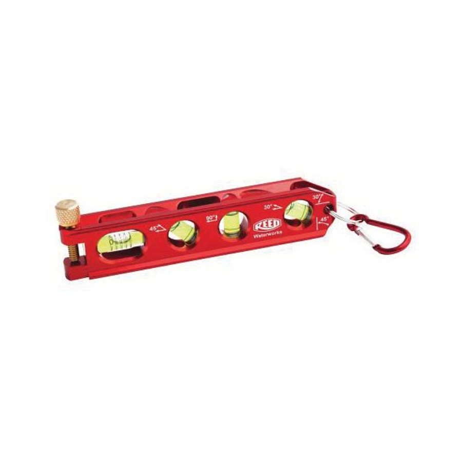 Torpedo Level, 6-1/2 in L, 4 Vials, Aluminum, 3/4 mm