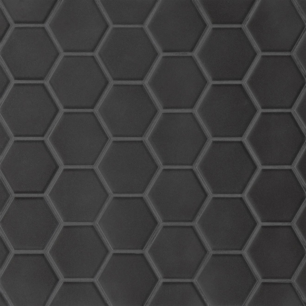 Le Cafe Black 2x2 Hexagon Mosaic Matte