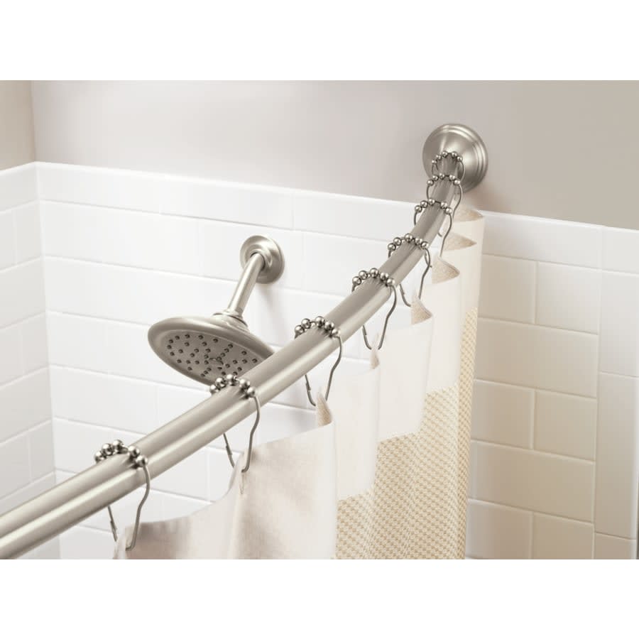 54" - 72" Adjustable-Length Curved Shower Rod (Wholesale Packaging)