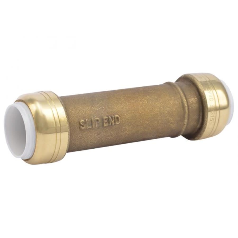 Coupling, 1/2 in, PVC, Brass