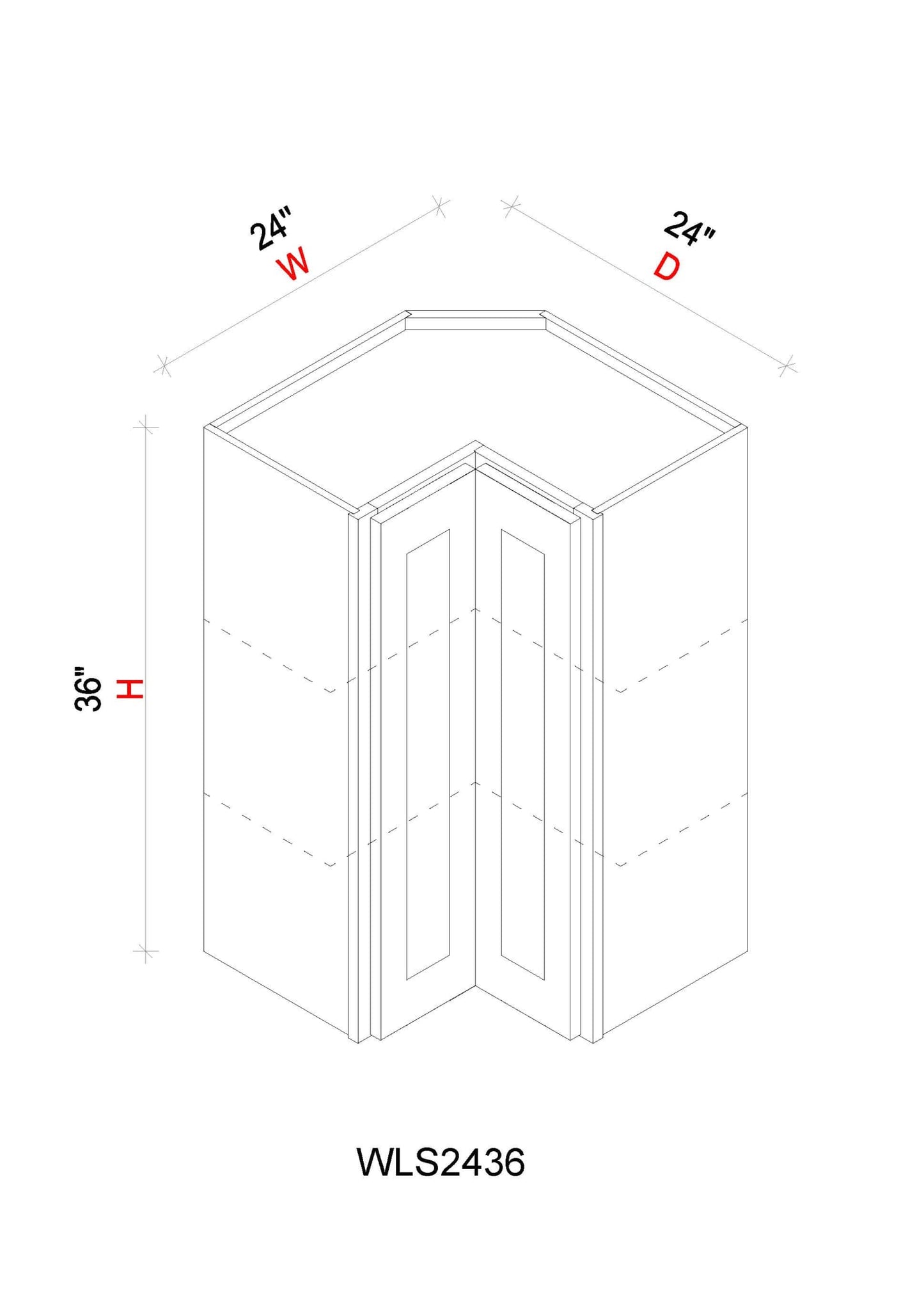 Easy Reach Wall Cabinets - 24"W x 36"H x 12"D