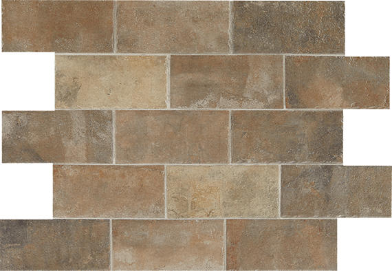 Brickwork Patio Rectangle, Distressed 4X8 Matte