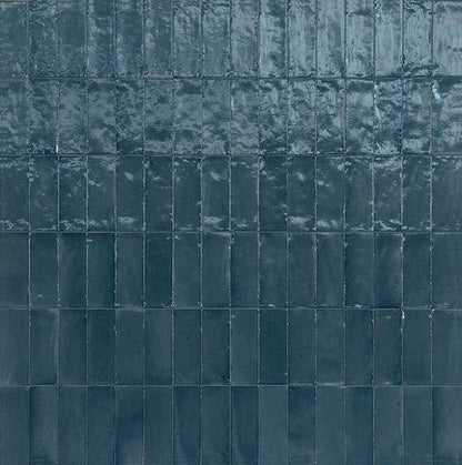 Rice Blu Rectangle 3X8 Glossy