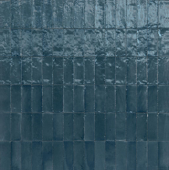 Rice Blu Rectangle 2X6 Glossy