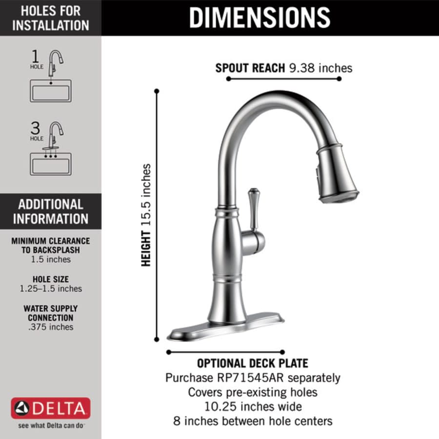 Cassidy Pull-Down Kitchen Faucet with Magnetic Docking Spray Head and ShieldSpray - Includes Lifetime Warranty