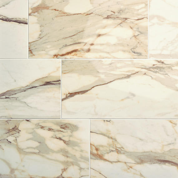 Panoramic Duet Calacatta Topaz Rectangle 12X24 Polished